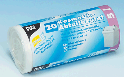 Papstar Müllbeutel /12057 5 l weiß LDPE-Folie 16 my Inh.20