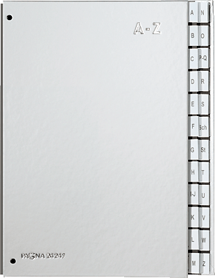 Pagna Pultordner A-Z/24249-14 265x340x30mm silber A-Z, 24-teilig