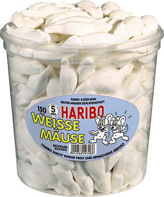 Haribo/825658 Weiße Mäuse Schaumzucker Inh.150