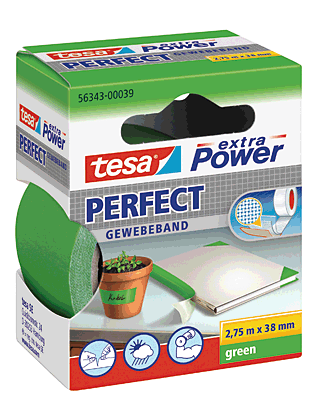 Tesa Gewebeband 2.75m:38mm/56343-00039-03 2,75mx38mm grün