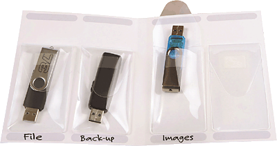 3L Selbstklebende USB-Kartentasche/10250 52,5x90 mm transparent  PP Inh.10