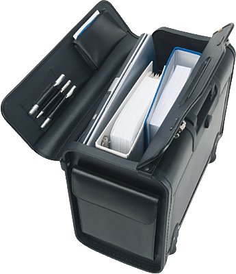 Alassio Pilotenkoffer SILVANA/92301 B48,5xH37xT23 cm schwarz Lederimitat 3500 g