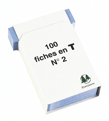 Exacompta Steckkarten/57702E blau Inh.100