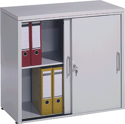 C+P Schiebetürenschrank/5722-000 H72xB80xT40 cm lichtgrau