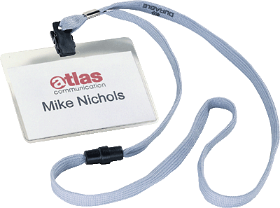 Durable Namensschild mit Textilband/8139-10 Inh.10