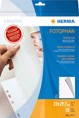 Herma Fotokarton /7571 230 x 297 weiß 10 Inh.10
