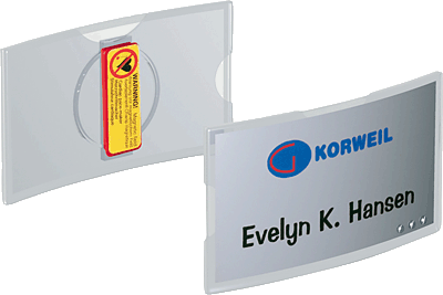 Durable Namensschild konvex mit Magnet/8123-19 40 x 75 mm farblos Magentverschluss Inh.25