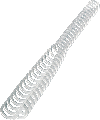 ibico Binderücken ibiClick, 34 Ringe, 8mm frosted clear/387302E transparent 8mm 45 Blatt Inh.50