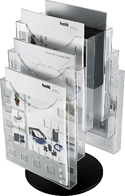 Helit Prospekthalter A4/H6255702 A4 hoch glasklar