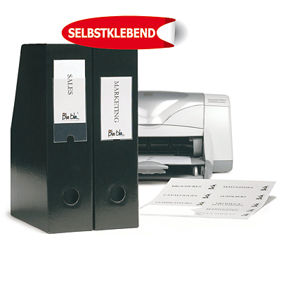 3L Beschriftungsfenster mit DIN A4 Bögen/10311 25x75mm pp + papier  Inh.48