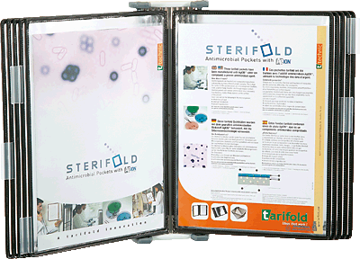 Tarifold Wandelement Technic mit 10 Sterifold Sichttafeln/414507 A4 schwarz