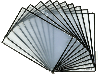 Tarifold Sichttafeln Sterifold Technik/114507 A4  schwarz  PVC + silber  Inh.10