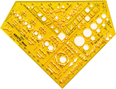 Aristo Schablone Metall AH5051/70-AH5051 Inh.1