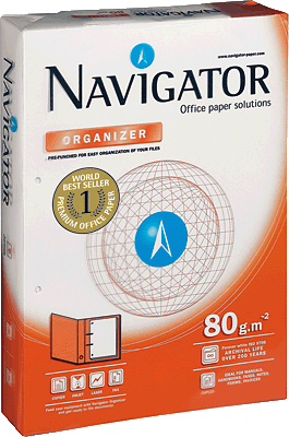 Navigator Organizer Papier/COP080C1 DIN A4 hochweiß gelocht 80 g/qm Inh.500