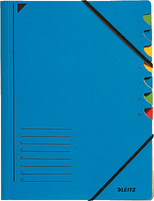 Leitz Ordnungsmappe/3907-00-35 245x320 mm für:A4 blau 7-teilig 400 g/qm