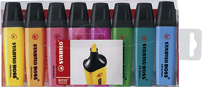 Stabilo Boss Original Leuchtmarkierer/70/8 2 + 5 mm sortiert Inh.8