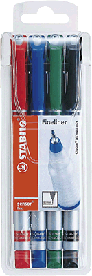 Stabilo sensor 189 4er Etui/189/4 sortiert Inh.4