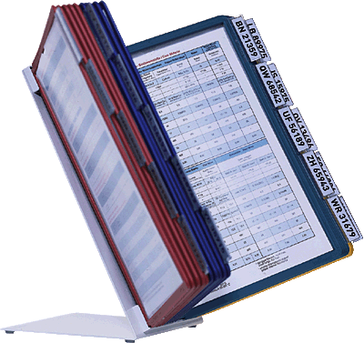 Durable Sichttafeln/5699-00 L395xB270xH160 mm farbig sortiert Inh.20 Tafeln