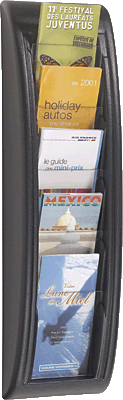 Paperflow Wandhalter/4062-35 H65xB18,0xT9,5cm aluminium 5 x A6-Fächer