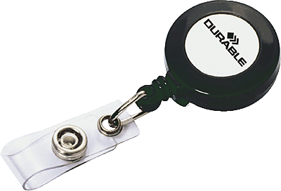Durable Ausweishalter mit Aufrollmechanismus/8152-58 anthrazit Inh.10