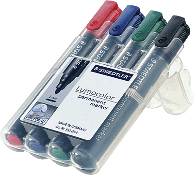Staedtler Lumocolor Marker/352 WP4 sortiert Inh.4