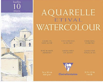 Clairefontaine Aquarellblöcke ETIVAL, fein /96572C 30x40cm 300g