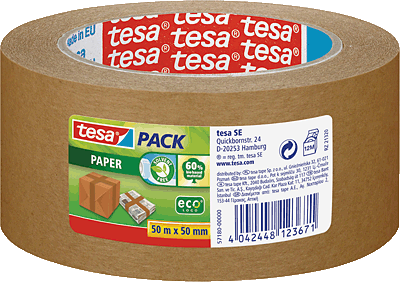 Tesapack Klebebänder aus Papier ecoLogo/57180-00000-02 50mm x 50m braun