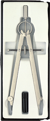 Ecobra Geometrie-Zirkel/3754 matt-vernickelt mit Schraube