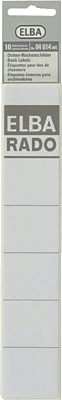 Elba Rückenschilder schmal/kurz/04614WE 19,0 x 3,4 cm weiß/grau Inh.10