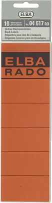 Elba Rückenschilder/04617RO rot Inh.10