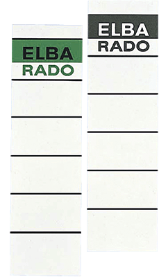 Elba Rückenschilder/04617WEGN weiß/grün Inh.10