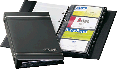 DURABLE Visitenkarten- und Adressringbuch VISIFIX PLUS/2372-58 anthrazit