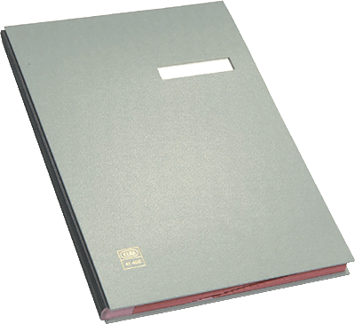 Elba Unterschriftenmappe/41403GR für DIN A4 grau PVC