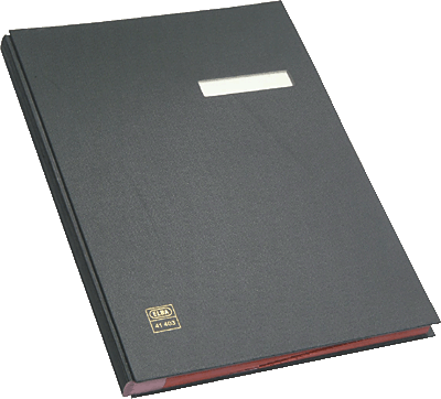 Elba Unterschriftenmappe/41403SW für DIN A4 schwarz PVC