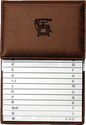 Veloflex Telefonschuppenregister/5157760 155x225mm braun hochwertige Weichfolie
