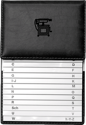 Veloflex Telefonschuppenregister/5157780 155x225mm sw hochwertige Weichfolie