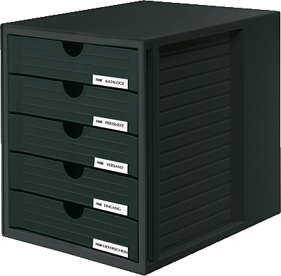 HAN Bürobox geschlossen/1450-13 schwarz Kunststoff