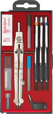 Ecobra Schnellverstellzirkel Silver Master/429910 Matt Vernickelt 10-teilig