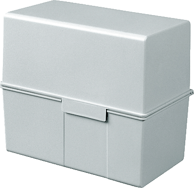 HAN Karteibox DIN A6 quer/976-11 grau Kunststoff
