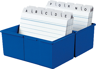 HAN Karteibox DIN A7 quer/977-14 blau Kunststoff