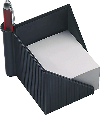 Helit Zettelkasten / Stiftehalter Linear/H6304095 127x127x108mm schwarz