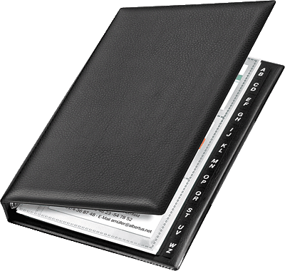 Veloflex Visitenkarten-Ringbuch Silver/4155590 DIN A5 schwarz geschäumte Folie