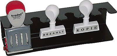 WEDO Stempelträger gerade/640601 schwarz für 6 Stempel