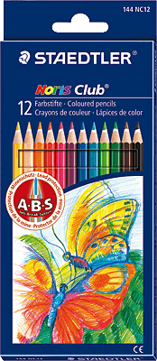 Staedtler Buntstift Noris Club 144NC12 lackiert/144 NC12 sortiert Inh.12