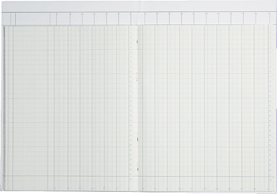 K + E Spaltenbücher Kartonheft m. Kopfleiste/8611061-7106K40KL A 4 blau 6 Spalten Inh.40 Blatt