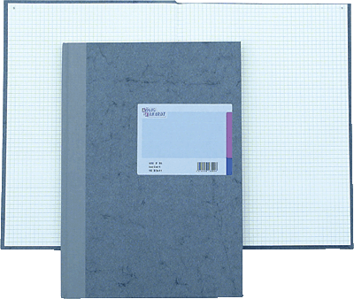 K + E Geschäftsbuch Deckenband/8614222-600P96 DIN A4 hellblau kariert 80 g/qm Inh.96 Blatt