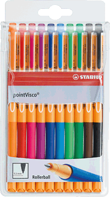 STABILO Tintenroller pointVisco 10er Etui/1099/10 sortiert Inh.10 Stück
