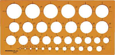 Rumold Kreisschablone/2810 270x130x2 mm orange transparent Kunststoff