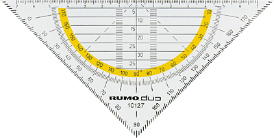 Rumold Geometrie-Dreiecke/10127 16 cm rauchgrau getönt Kunststoff ohne Griff