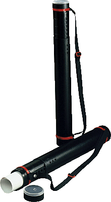 Rumold Zeichenrollen-Köcher/ZR6611 620-1050 mm - Ø80 mm schwarz Polyethylen